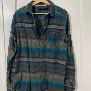 Men’s large flannel stoic stripes